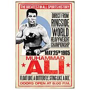 Muhammad Ali Event Poster Large Tin Sign